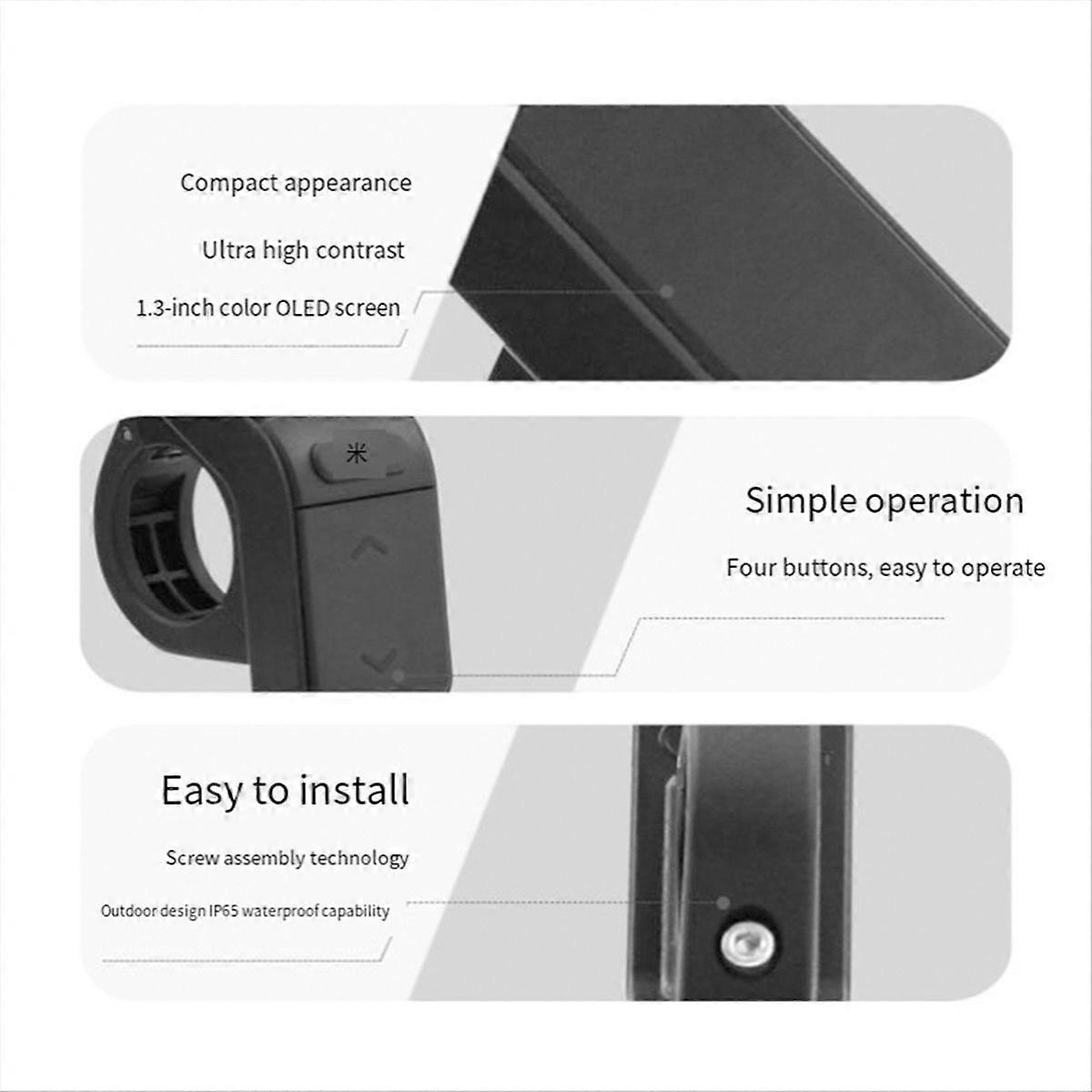 SW102-T Mini LCD Display Elektrofahrrad Display für Bafang BBS01 BBS02 BBSHD Mittelmotor 36V 48V 52V