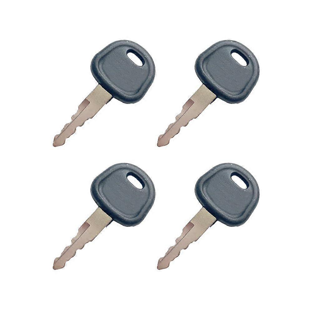 4PCS Ignition Switch Keys 21N4-10400K Compatible with Hyundai Excavator Wheeled