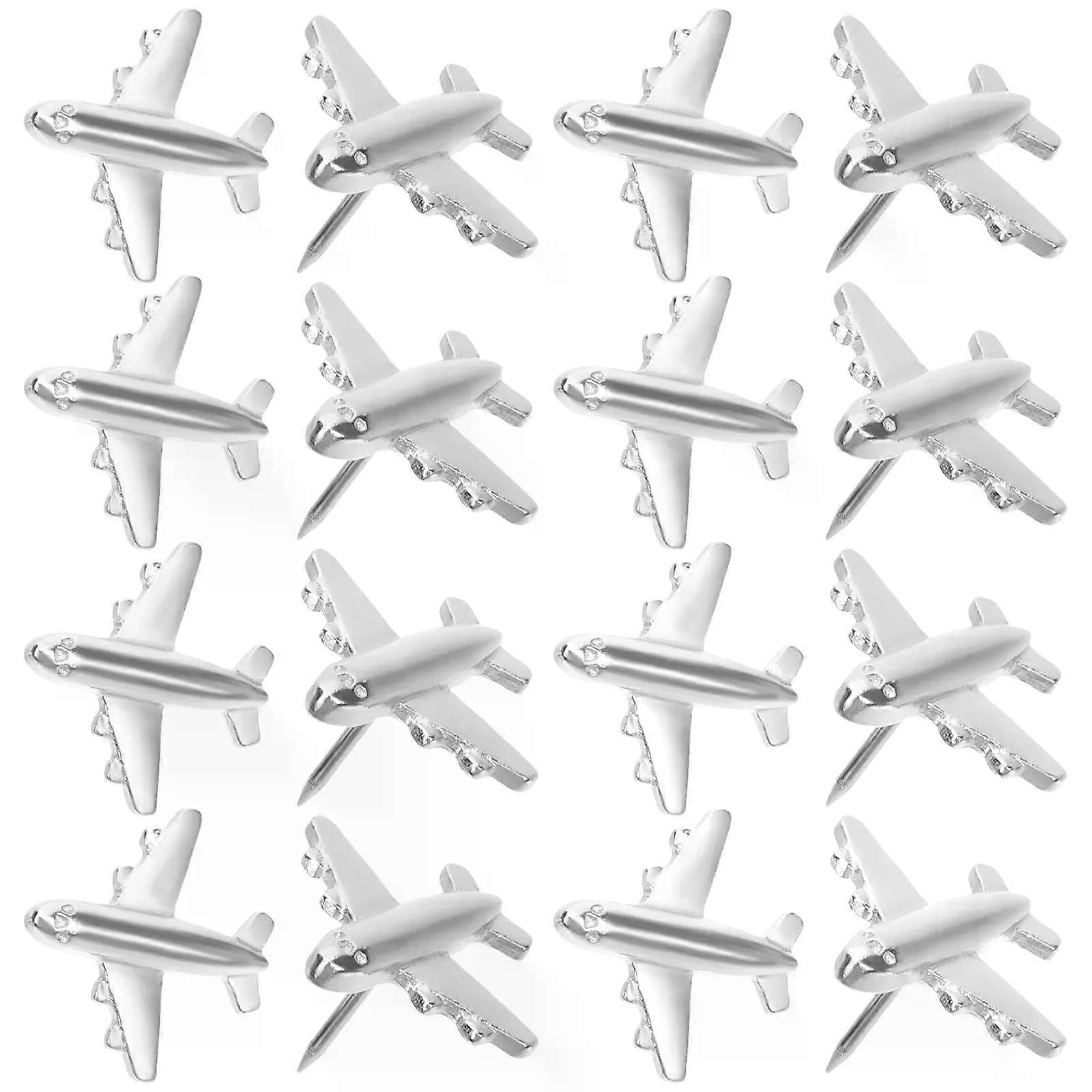 12pcs Airplane Pushpin Pin Soft Wooden Board Photo Bulletin Board Push Pin Photos Wall Maps Decorative Pushpins Thumb Tacks