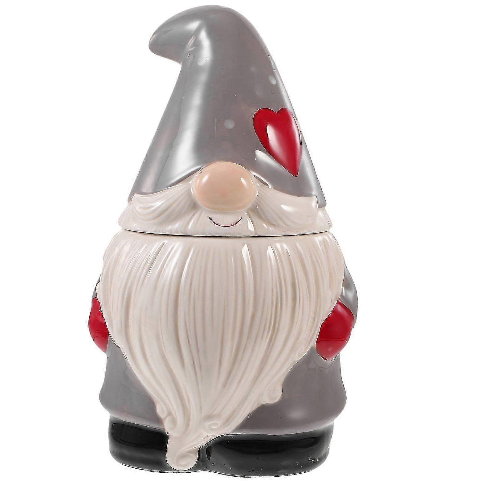 Christmas Party Candy Jar Ceramic Christmas Canister Transparent Christmas Treat Jar