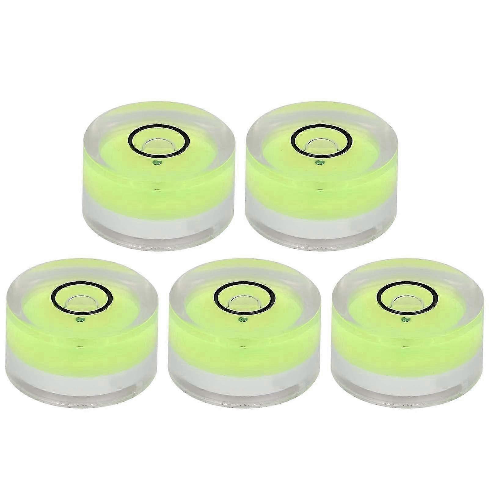 5Pcs Small Circular Bubble Level, 15mm Mini Round Bubble Level Measuring Tool for Balance Scale