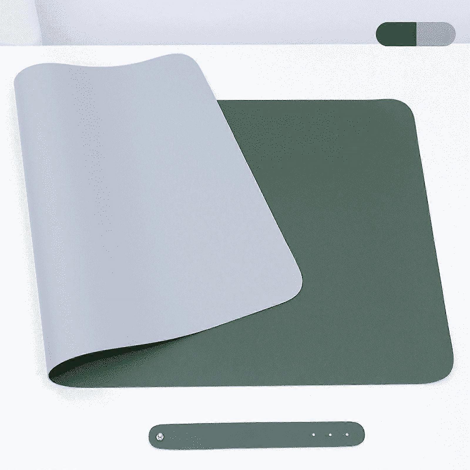 Desk Mat Large 24"x12" - Smooth Waterproof PU Leather Protector Pad, Soft Surface for Office/Home, compatible with mouse & desk setup