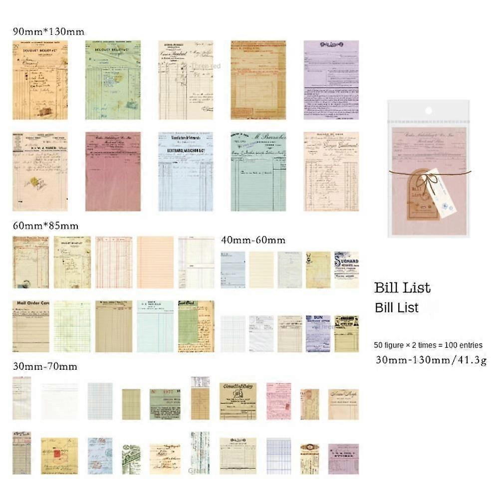 100pcs/pack Junk Light Paper Kit DIY Collage Kit Creative Scrapbooking Journal  Student