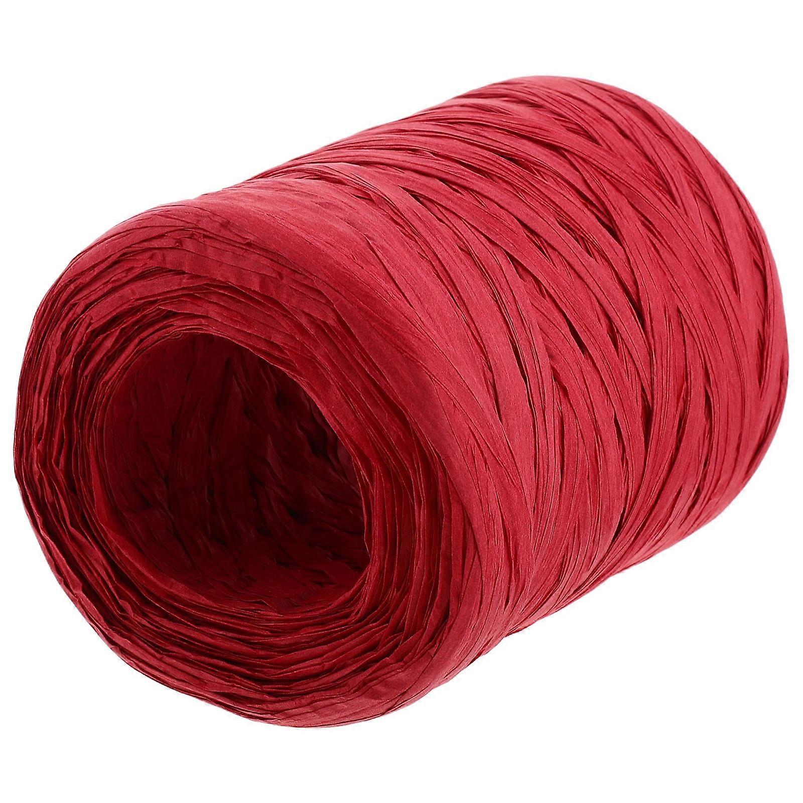 Paper Raffia Ribbon for Wrapping 1 Roll Red Craft Twine Ribbon