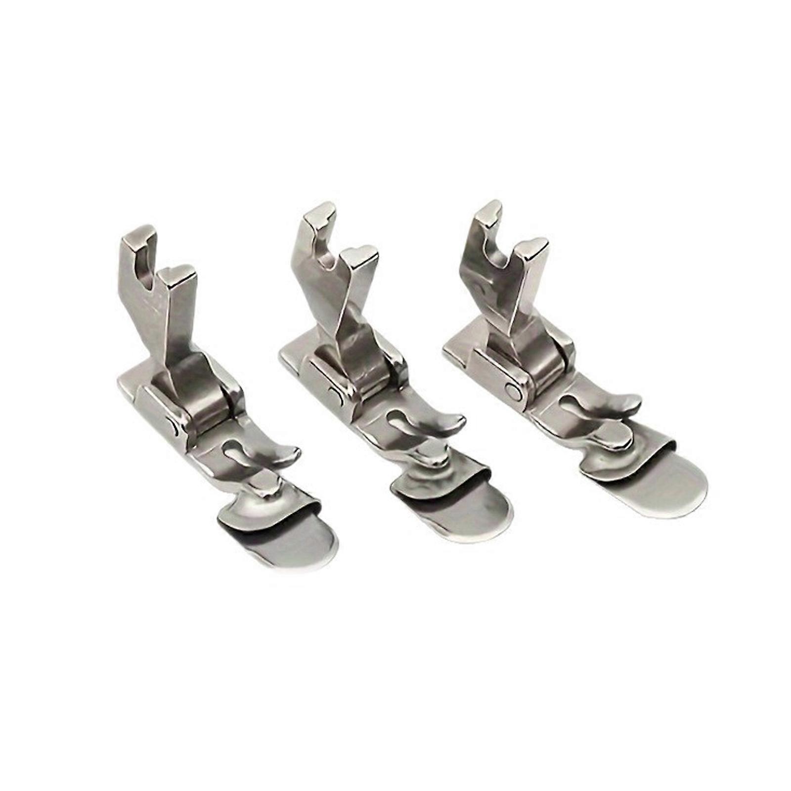 Set of 3 Hemming Guide Presser Feet No Iron Margin Finishing Attachment Strong Metal Sewing Machine Part Multicolor