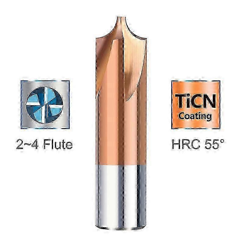 XCAN Milling Cutter Radius Corner Rounding End Mill R05-R50 Carbide Router Bit for Machining CNC Cut