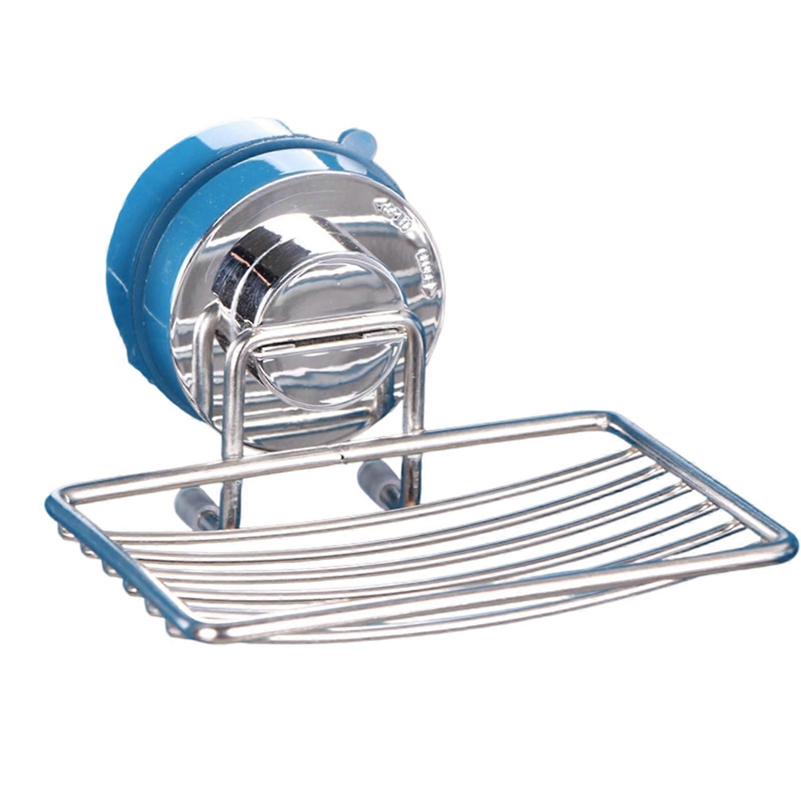 Space Saving Suction Soap Owner For Shower Impermeable Bathroom Planner Simple Denial Equipment Required ABS Substance  Silver