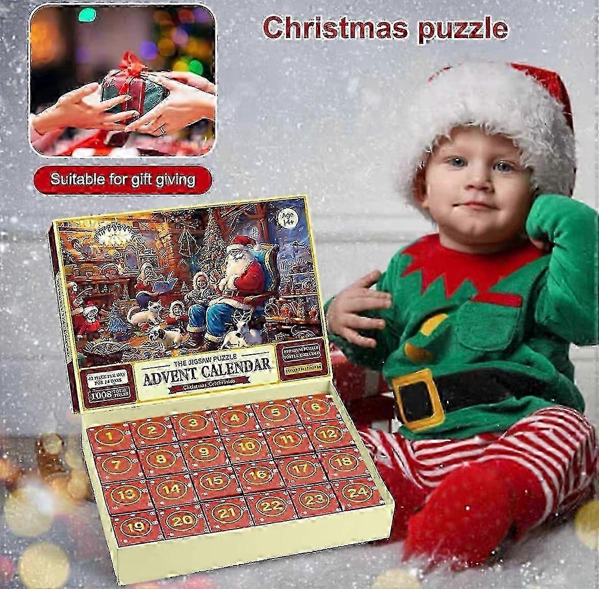 Festive Countdown Puzzle for Family - Christmas Advent Calendar Ornaments New Arrival