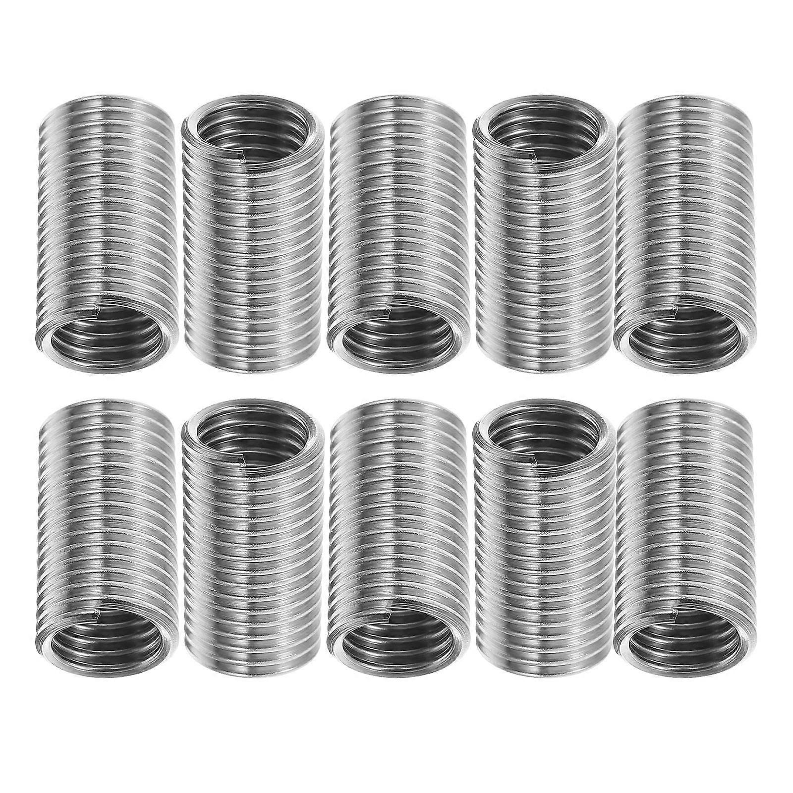 Stainless Steel Threaded Screw Inserts for Thread Repair 10Pcs Set