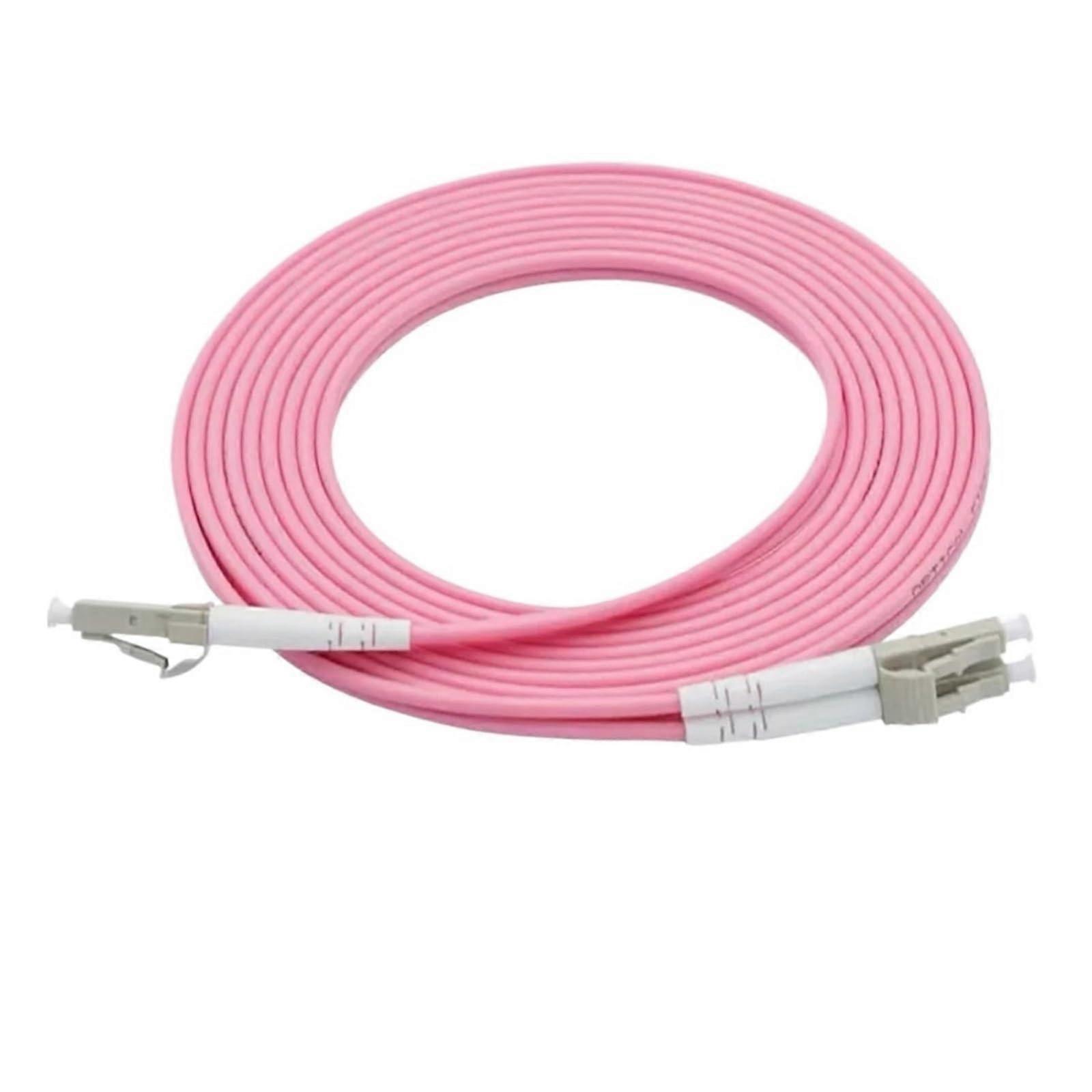 Fiber Optic Patch Cord LCLC OM4 Duplex 7m, 10 Pack Speed Multimode Cable