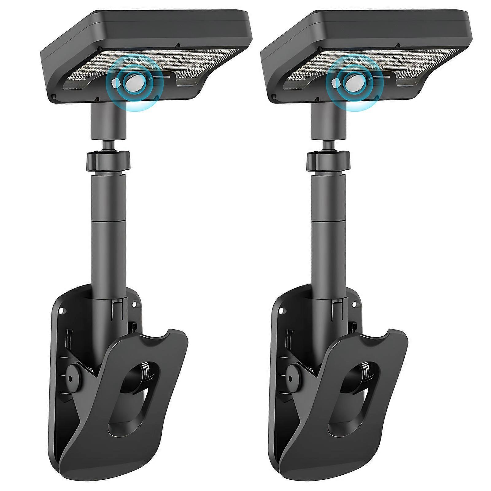 2Pcs Multipurpose Solar Light with Motion Detection Auto On/Off Security Porch Light for Outdoor Wall Fence Railings Multicolor