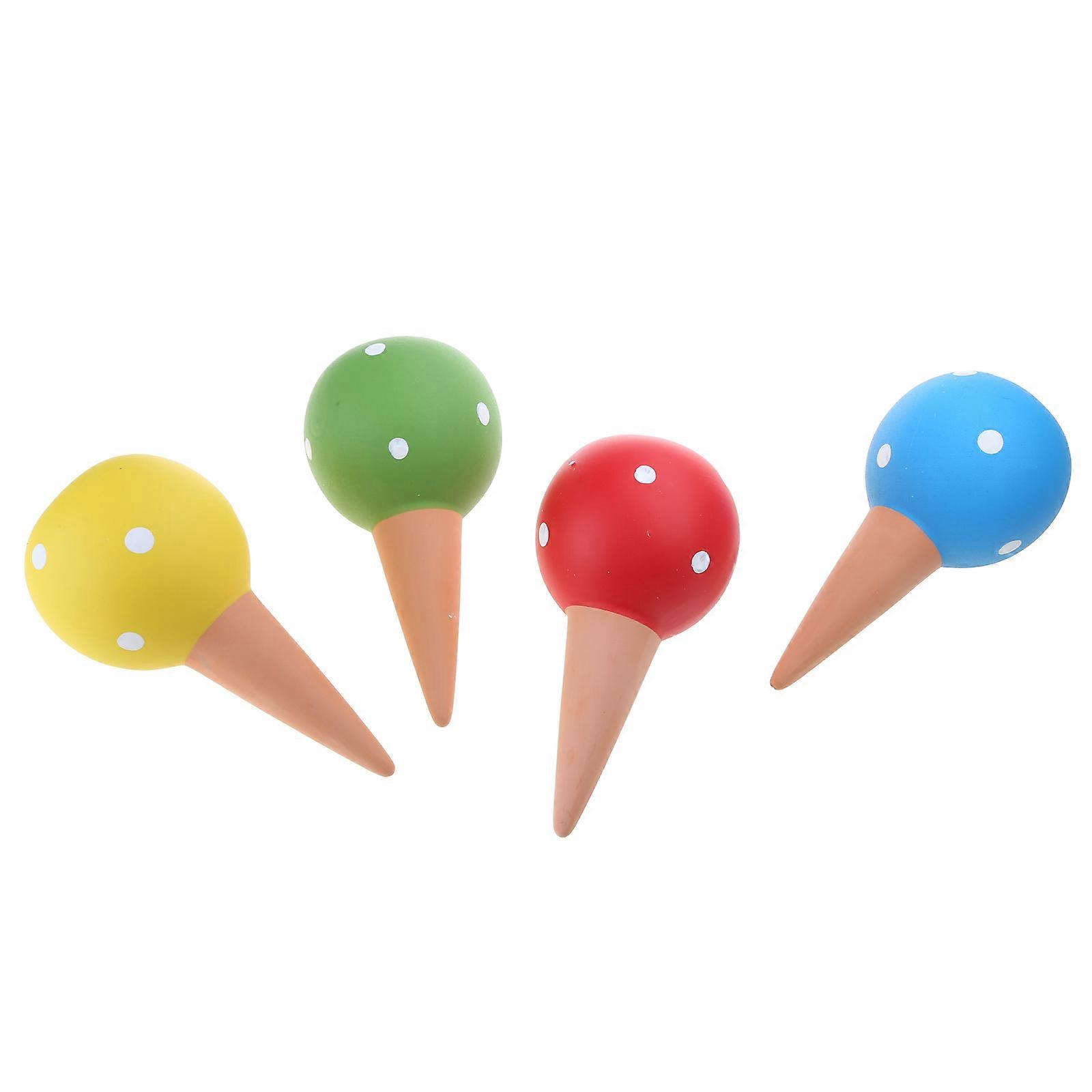 4pcs Dot Watering Globes Self Watering System Spikes Automatic Waterer Irrigation Drippers for Hanging Pot Plant Devices Multicolor