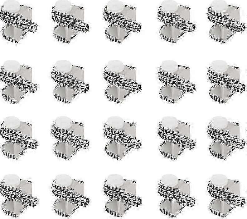 20 Pack Glass Hinge Bracket Adjustable Clamp for Shelves and Tables