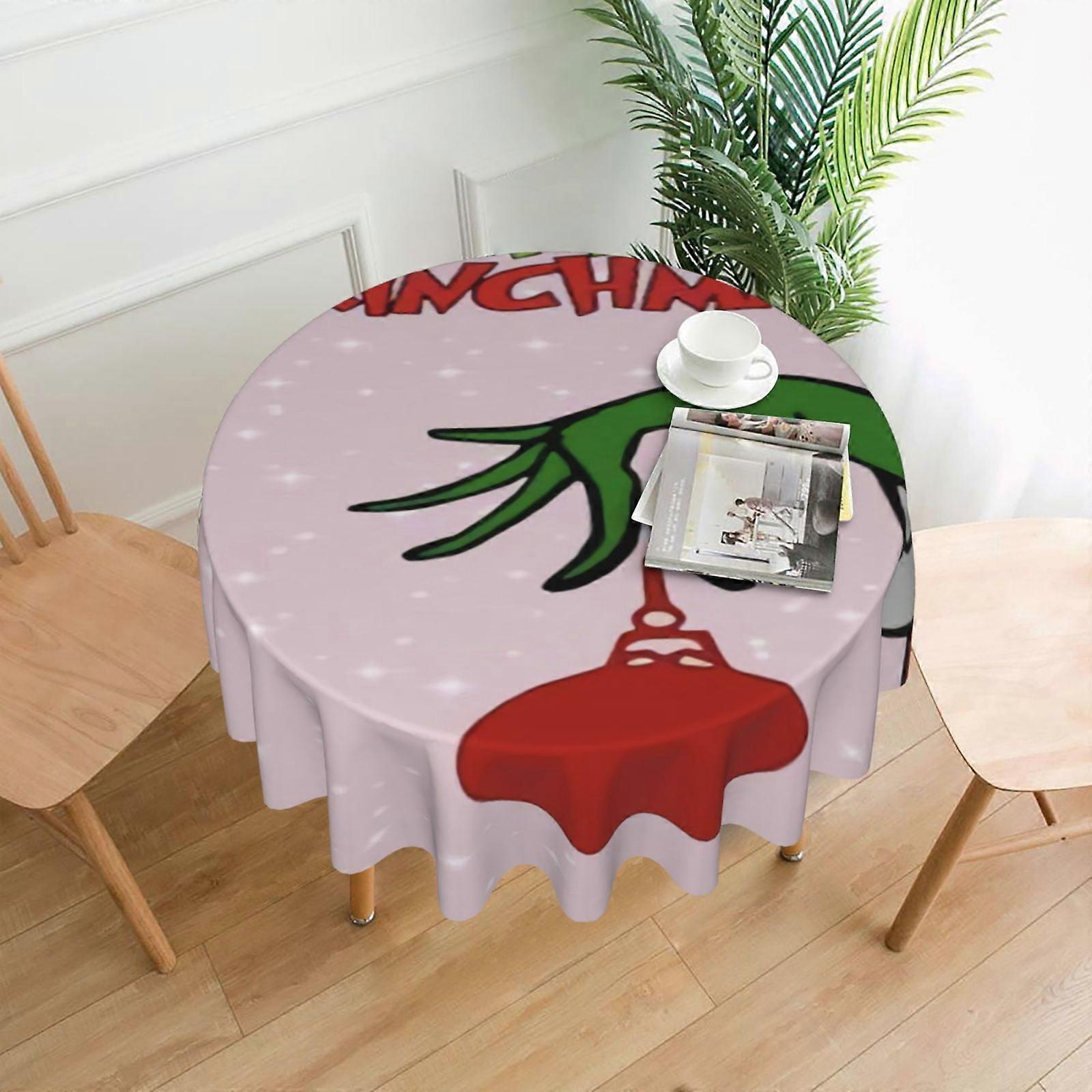 Grin-Ch Rectangular Tablecloth, 60in, Water Resistant, Anti-Wrinkle, Spill-Proof Soft Fabric - Compatible with Fall Decorations for Dining Room,