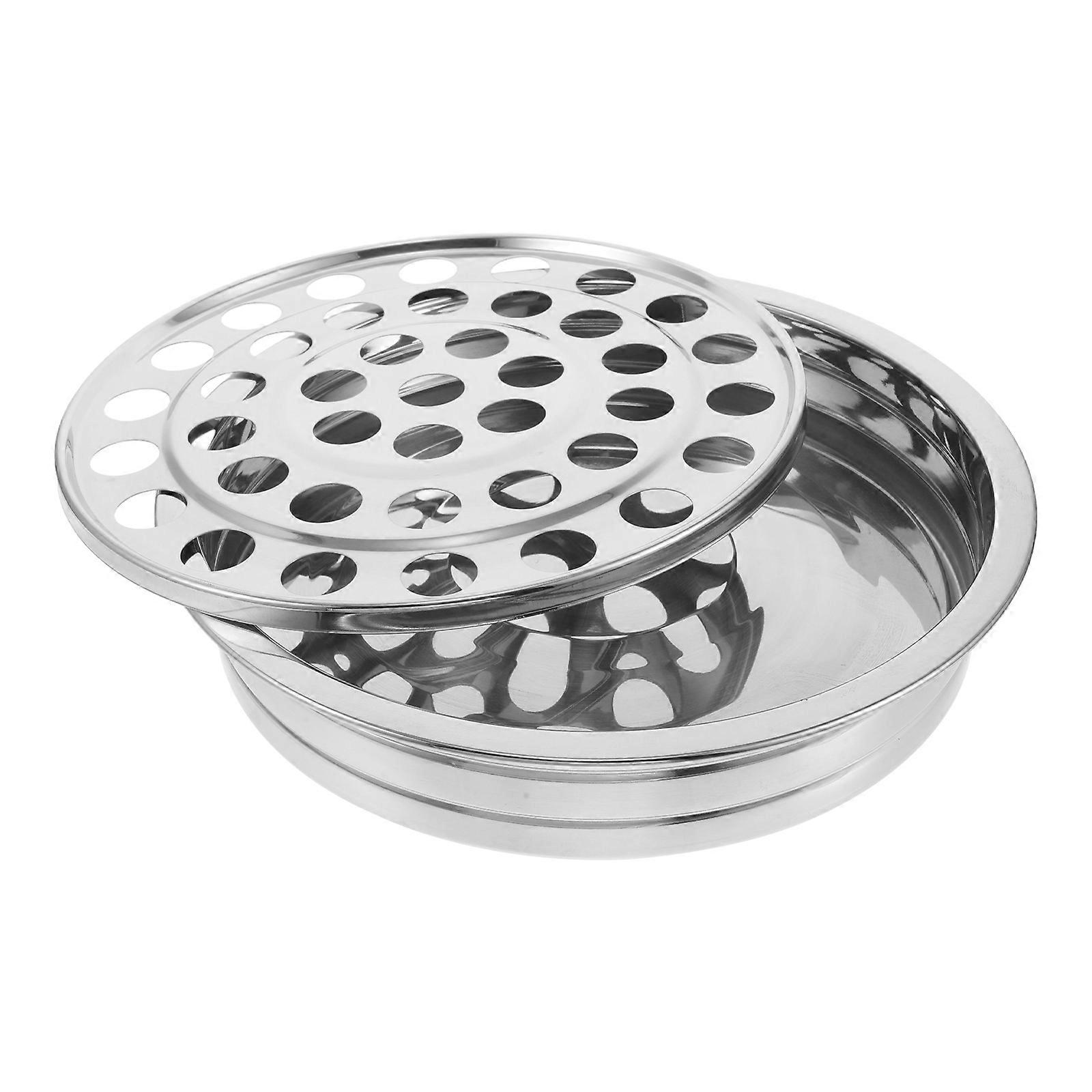 Communion Tray Stainless Steel for Serving 40 Hole Stackable Bread Holder