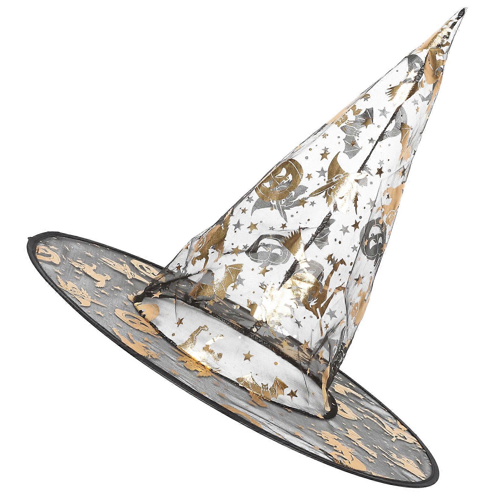 Witch Hat Halloween Hat for Protection Use One Piece Delicate Mesh Design