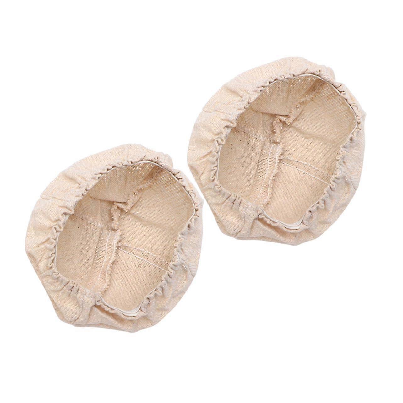 2 Pack Linen Bread Basket Covers Round Liners for Dough Proofing Baking Pastry and Storage