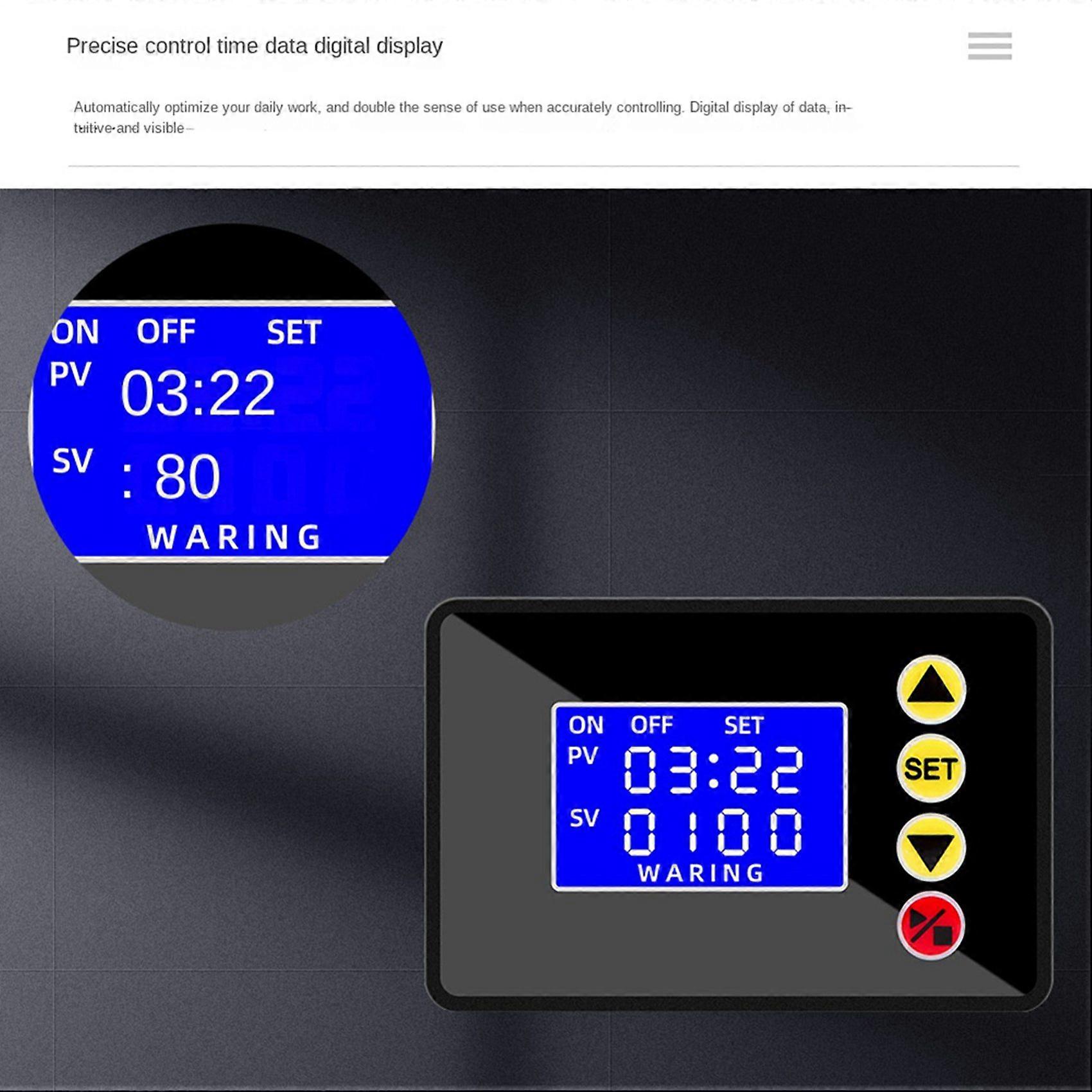 2X Programmable Digital Timer Switch Relay Control Time Controller Delay Relay Cycle Timing on/Off AC110-220V