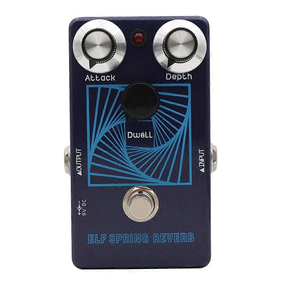 Fjäder Reverb Gitarr Bas Effekt Pedal Äkta Bypass