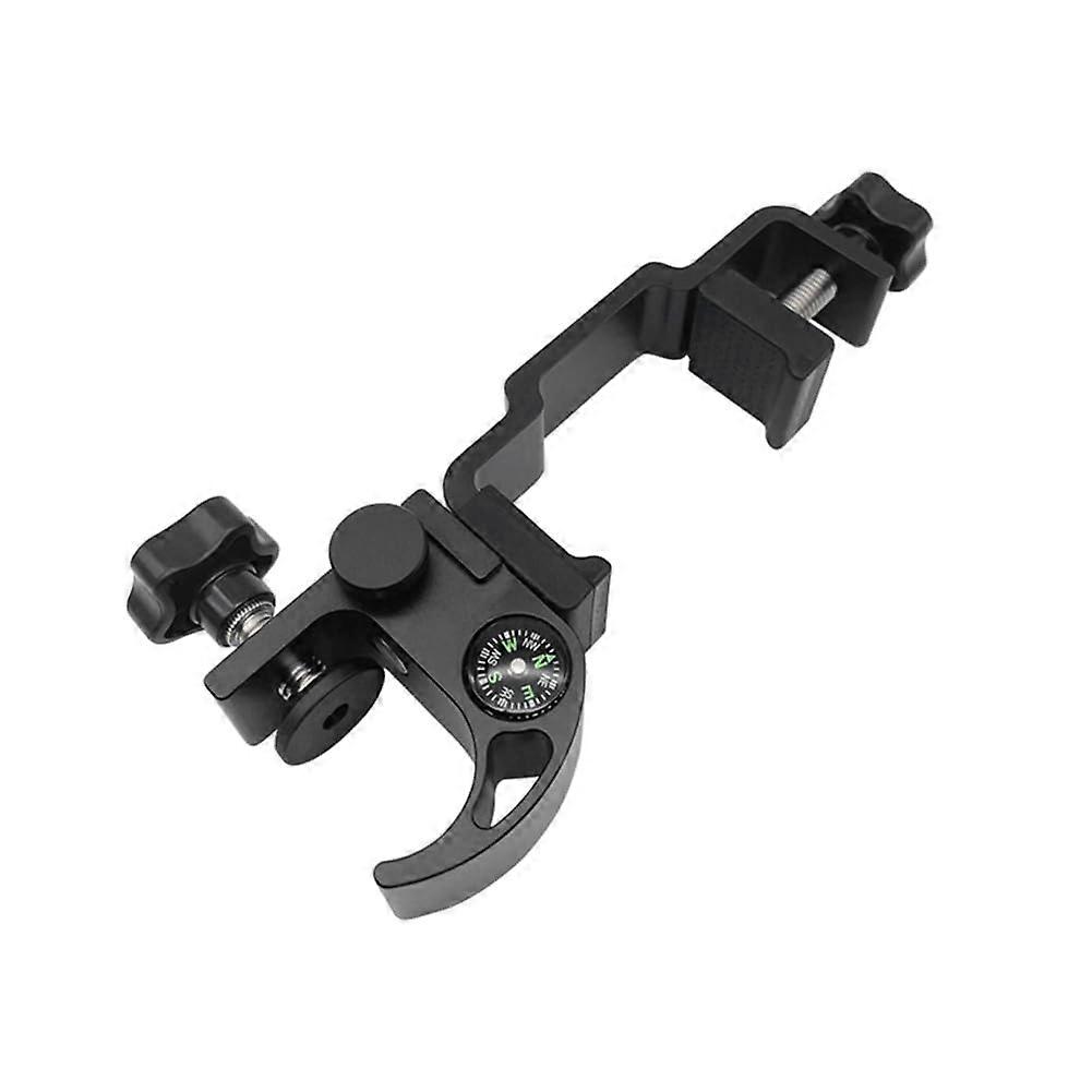 Corrosion Resistant GNSS GPS Pole Clamp with Compass and Adjustable Data Collector Holder Mount