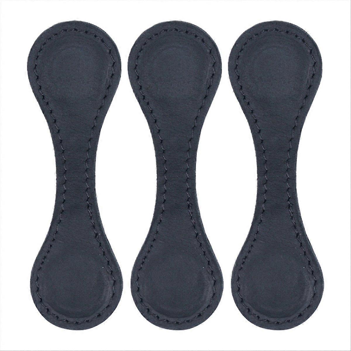 Magnetic Bookmark, Leather Bookmarks, Handmade, 3Pcs Black