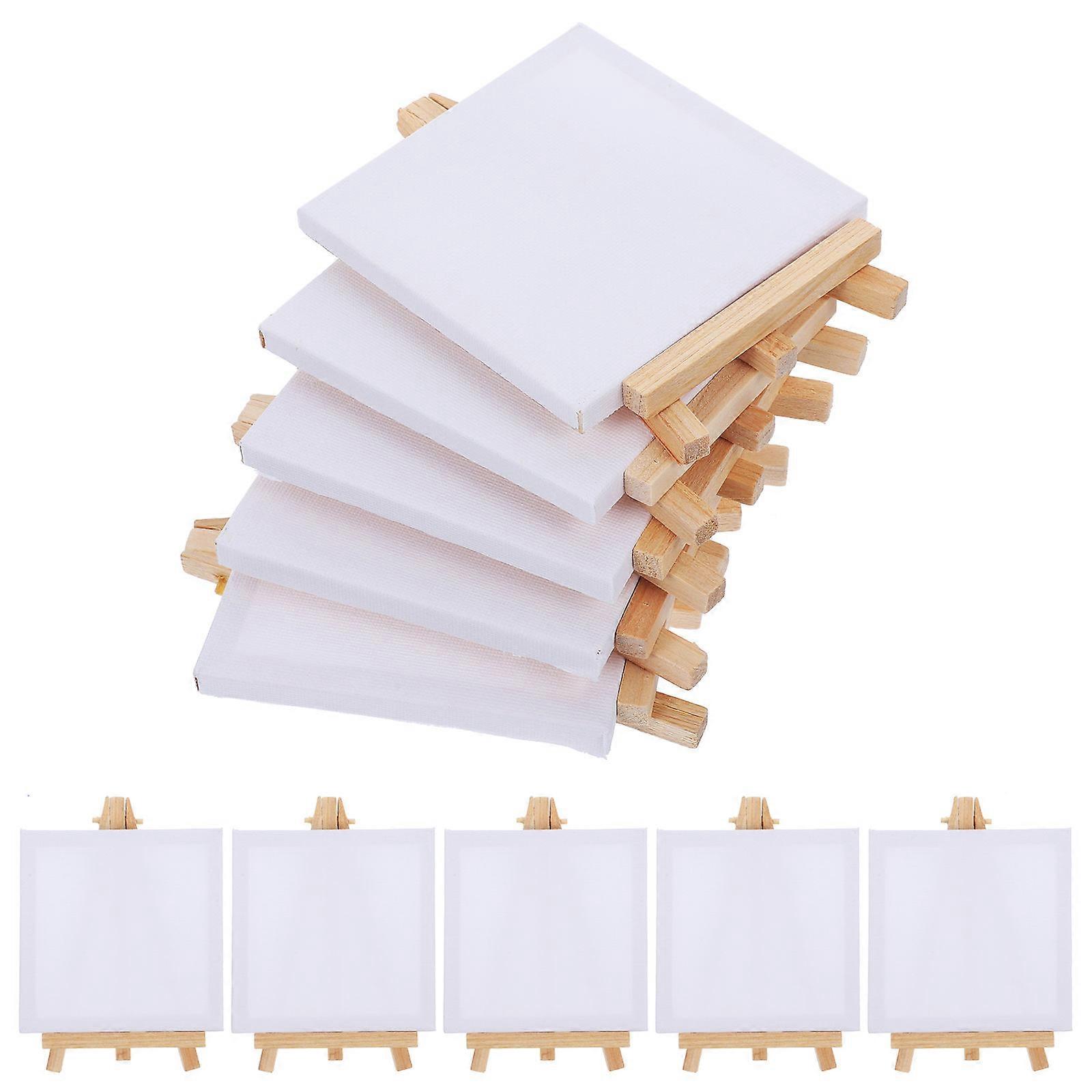 Mini Canvas and Easel 30Sets for Painting Use with Blank Painting Frames