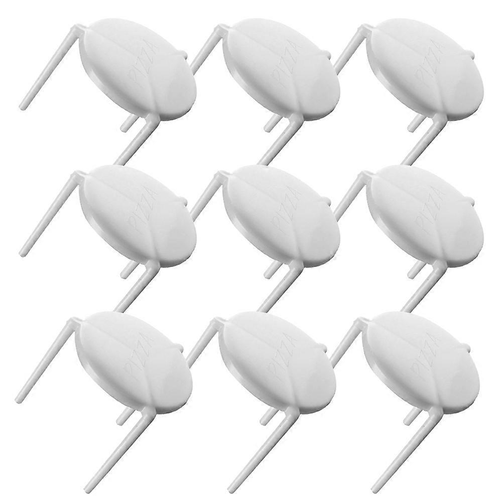Pizza Anti Collapse Brackets for Takeaway 50Pcs White Plastic Serving Stands