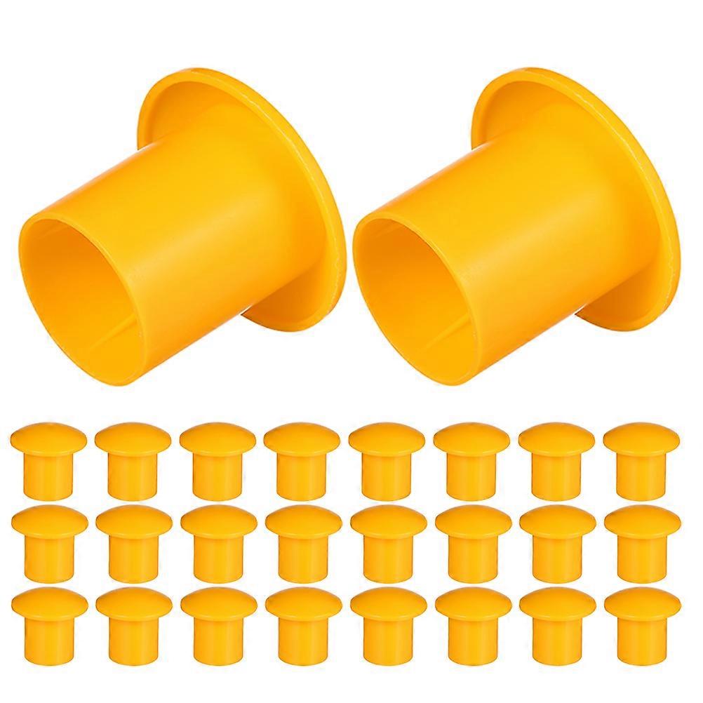 Yellow Rebar Caps for Construction 40Pcs Protective Covers