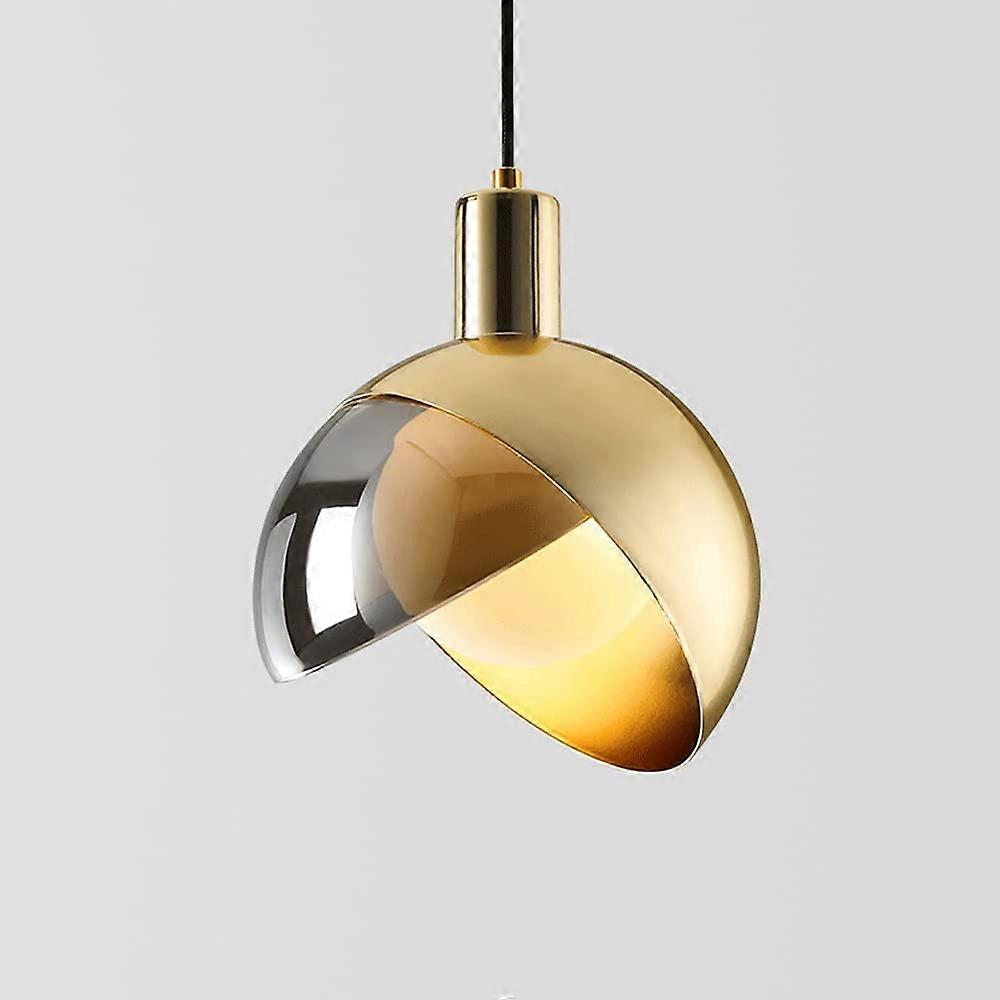 Modern Pendant Light with Adjustable Height, LED Glass Globe Ceiling Light for Kitchen Island