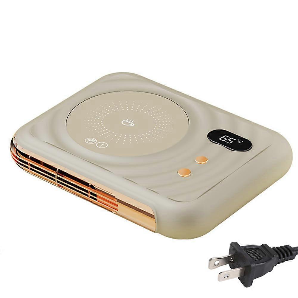 Coffee Mug Warmer with Hand Warmer, Dual Control, 3 Temp Settings, Fast Heating for Desk Use Beige