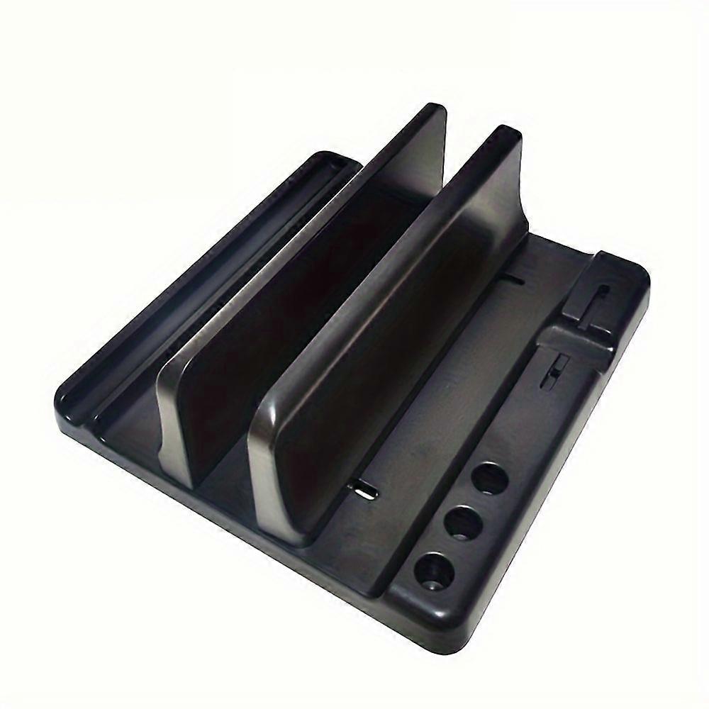 Laptop stand, vertical storage rack suitable for Macbook, iPad, tablet, desktop base
