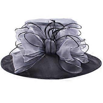 Noble Damekjolehatt Bred Brem Kirkebryllup Kentucky Derby Ascot Blomster A045