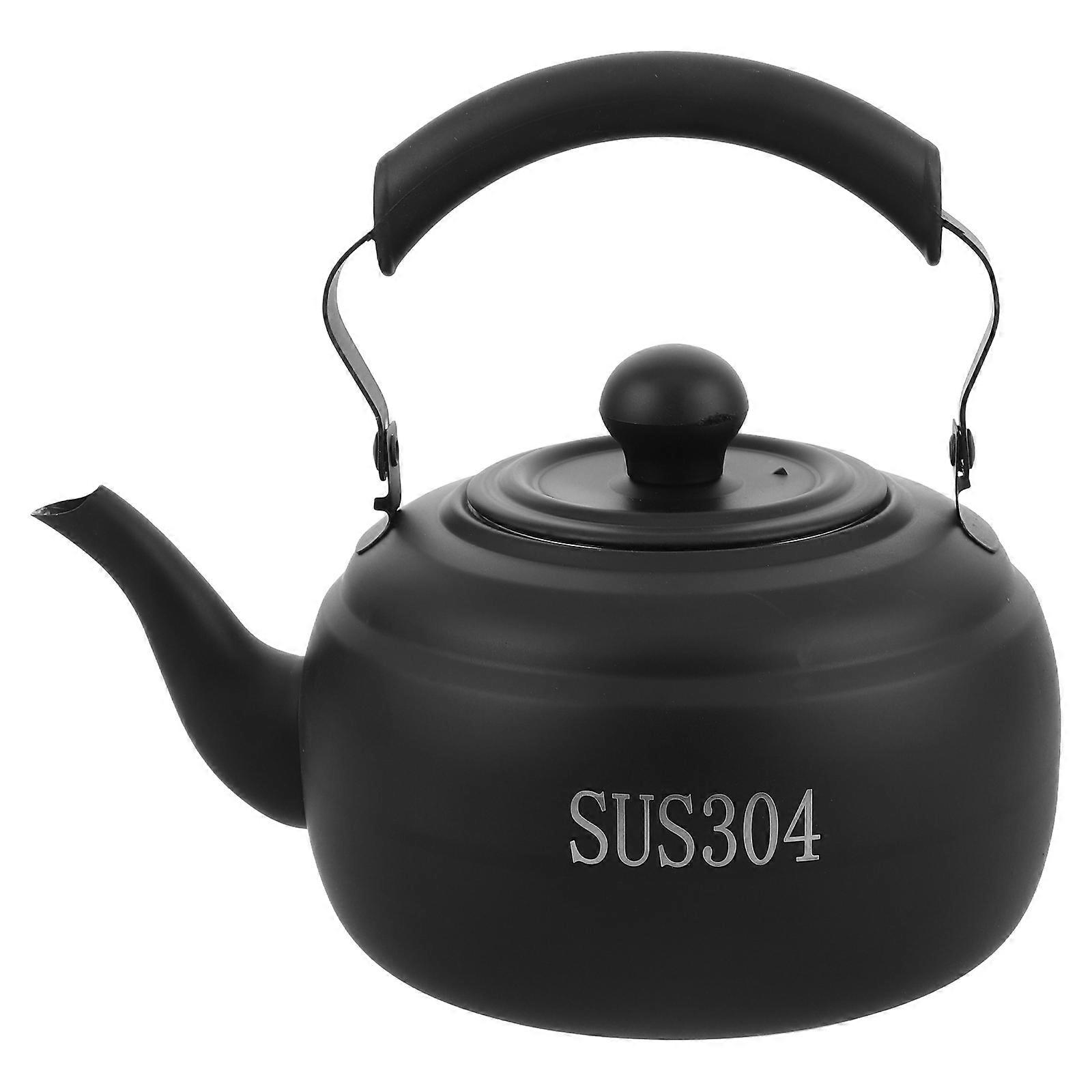 Black Stainless Steel Teapot for Brewing Tea with Infuser
