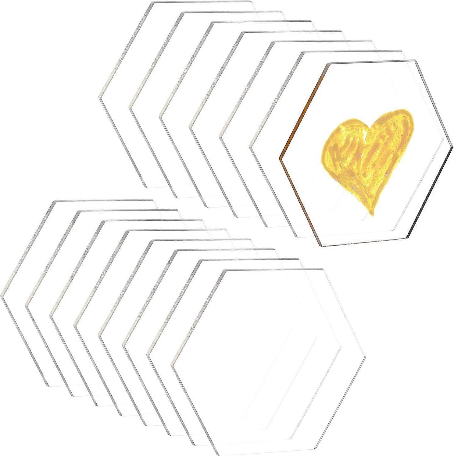 15Pcs Acrylic Cards Clear Place Blanks Plates Transparent Table Seating Guest Name Sign Number Tiles Card Decor for Wedding Reception Birthday Party B