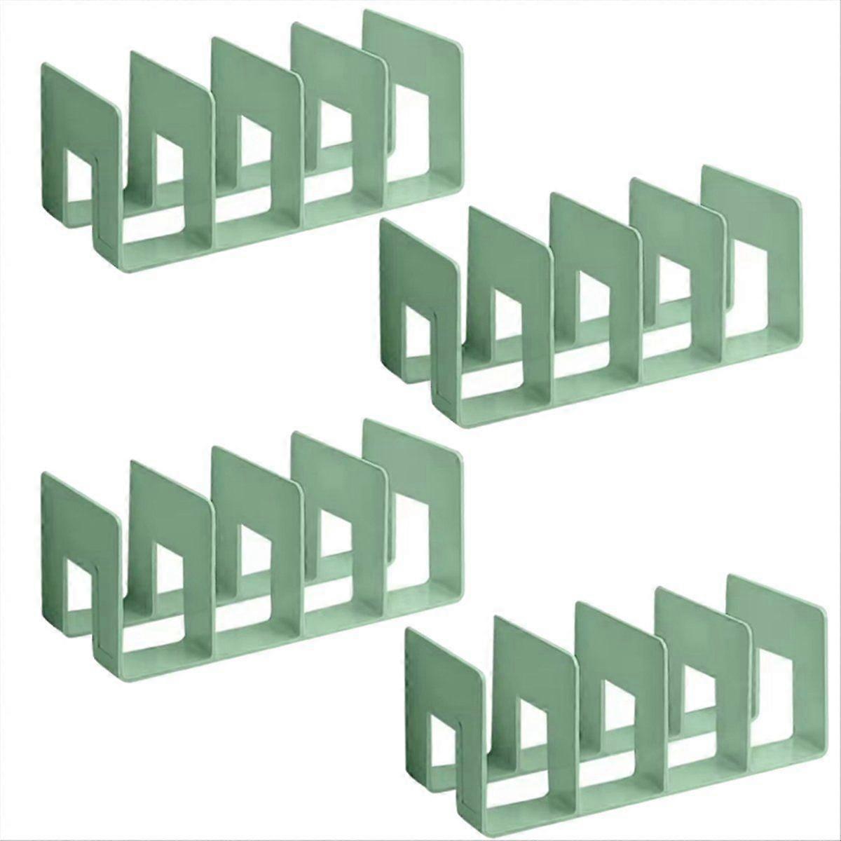 4Pcs 4Grids Divider Shelf Display Racks Wardrobe Plastic Handbag Storage Rack