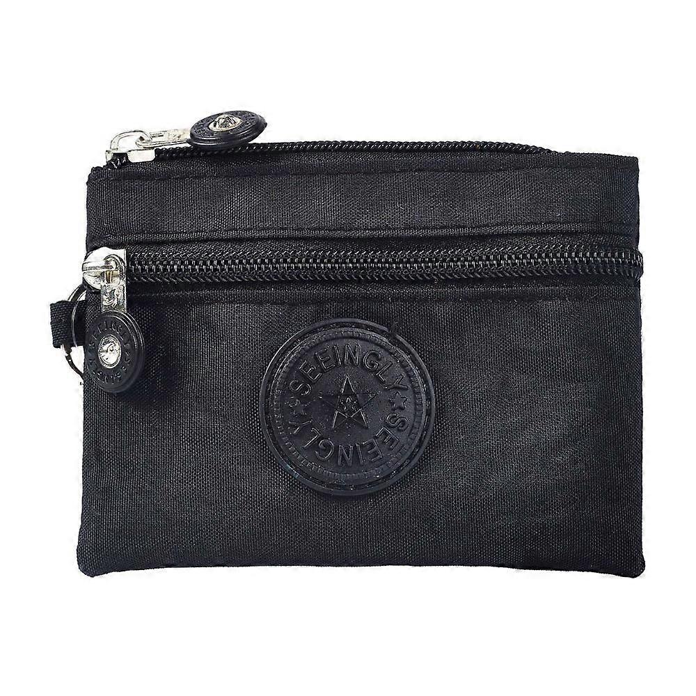 New Small Storage Bag Solid Canvas Lightweight Money Coin Purse Students Credit Card Holoder Men