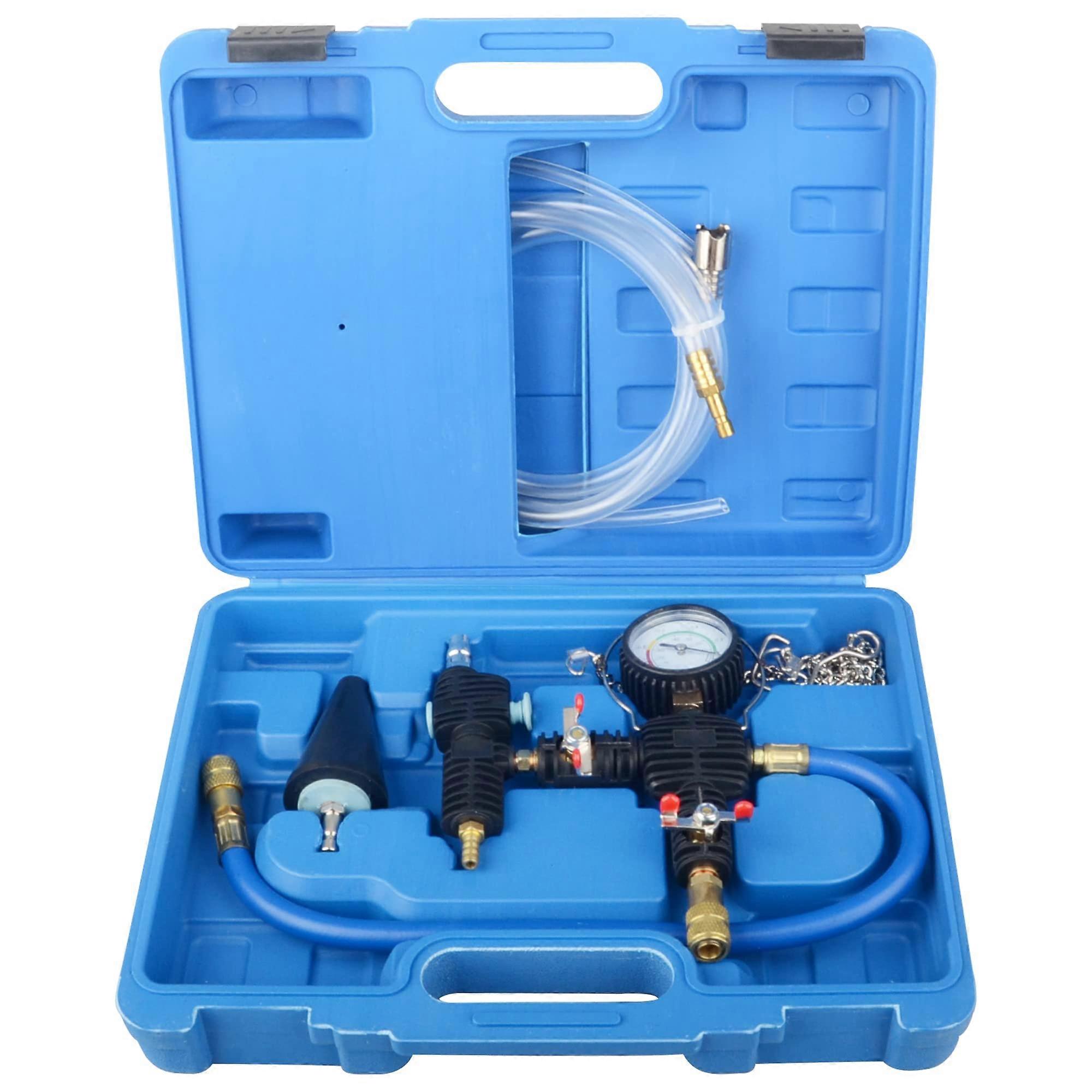 Universal Cooling System Vacuum Refill Kit with Case, Air Radiator Coolant Purge Tool