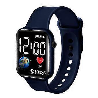 Nuovo orologio elettronico da studente alla moda con LED Earth, piccolo orologio da polso impermeabile quadrato per giovani