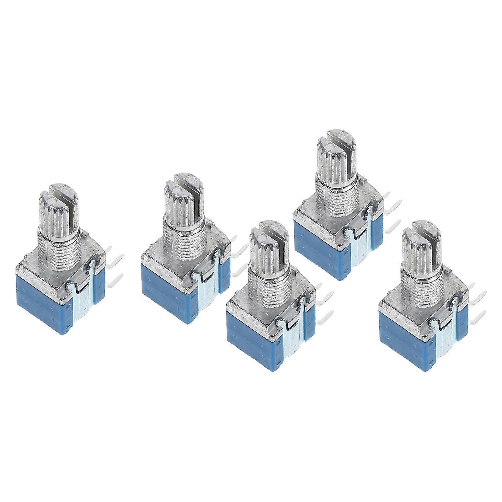 Multi-Position Rotary Switch Metal Encoder for Audio Industrial 5Pcs Pack