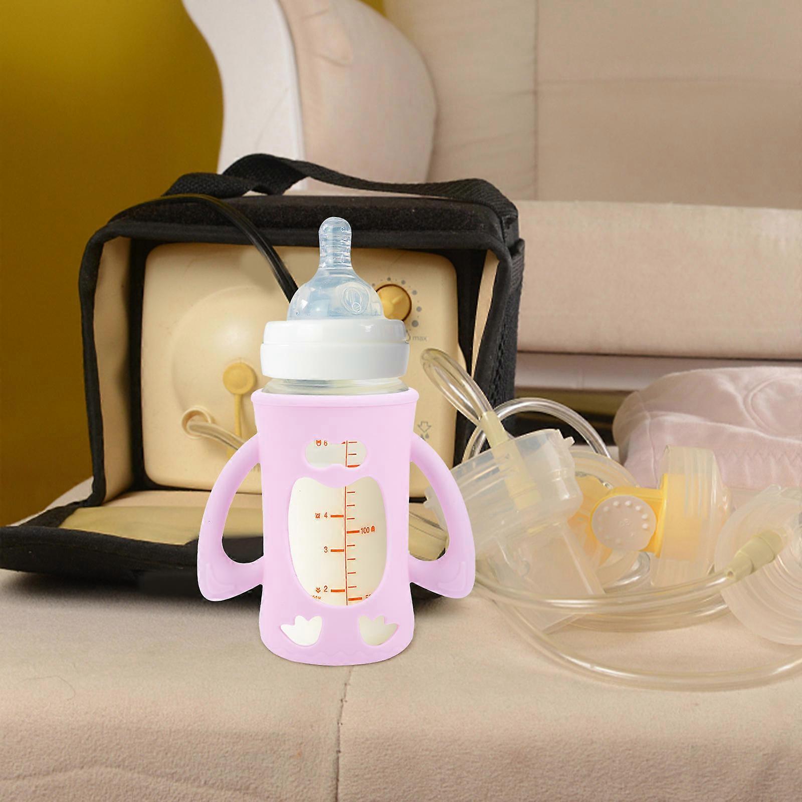 Vauvan lasipullon suojus silikoniholkilla