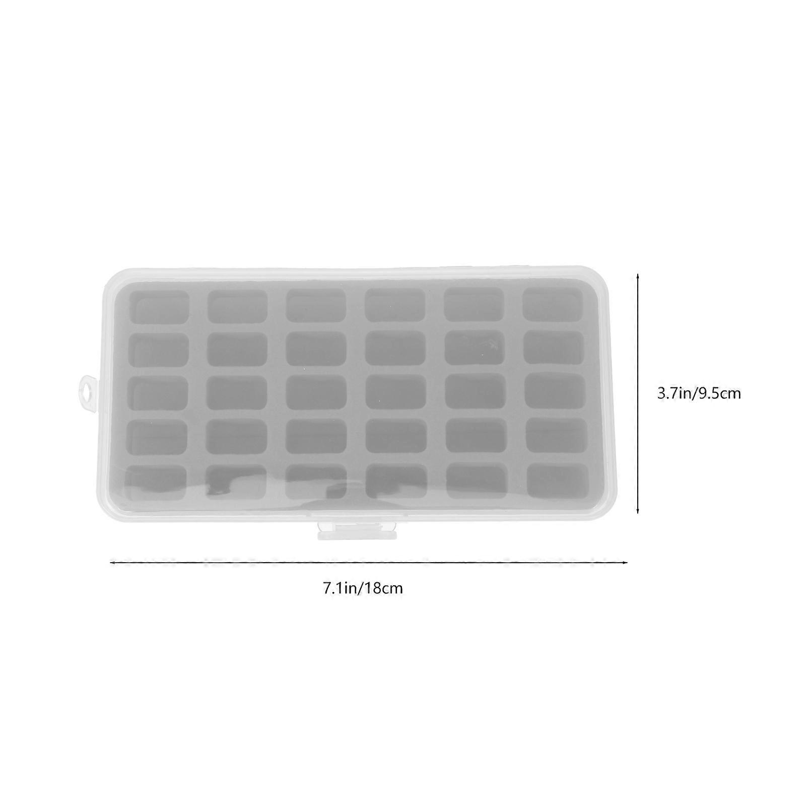 30 Slots Bobbin Box 1Pack Storage Container For Sewing Projects 18X9.5X3CM Grey Rectangular Arrangement
