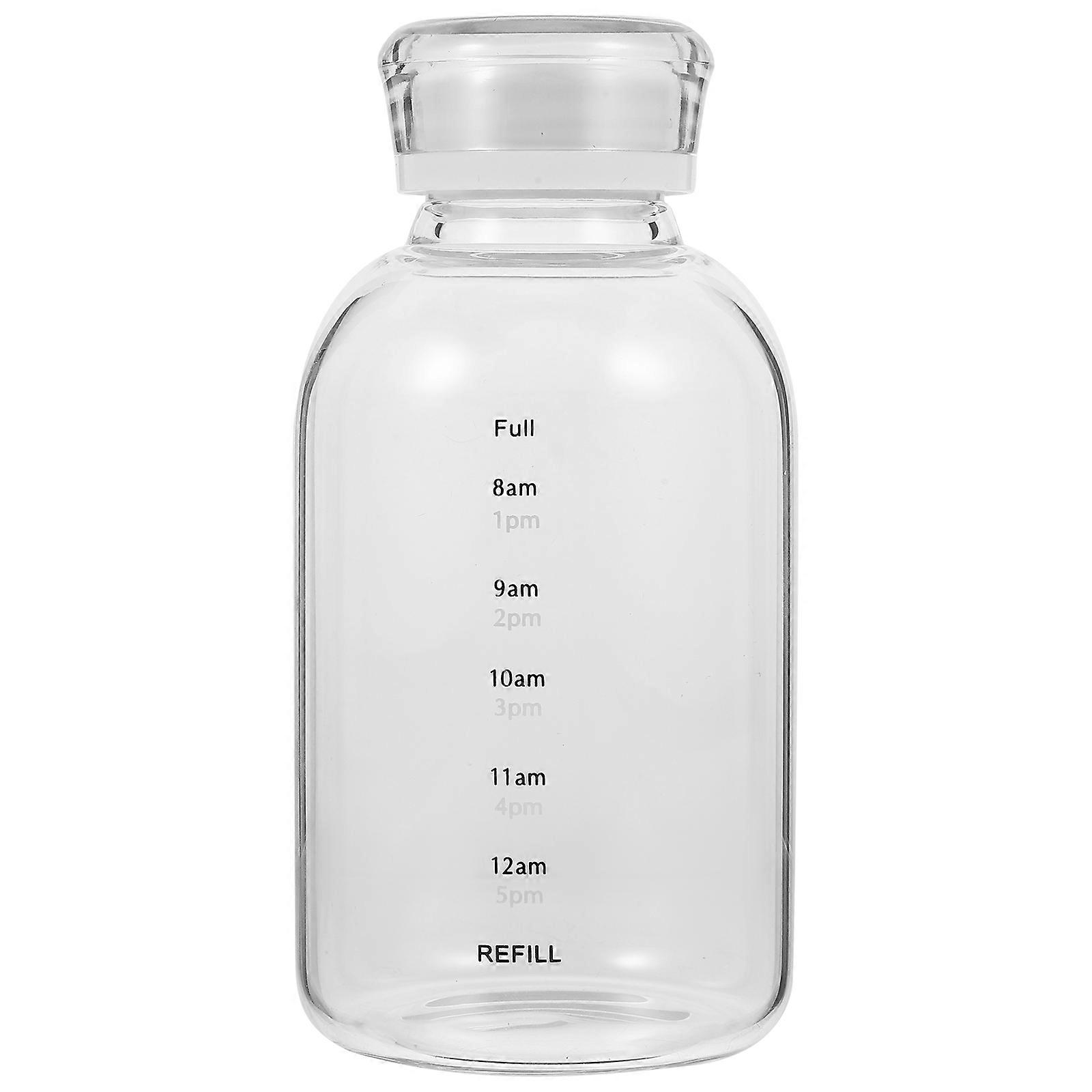 Transparent Glass Drinking Cup with Straw for Storage 1Set