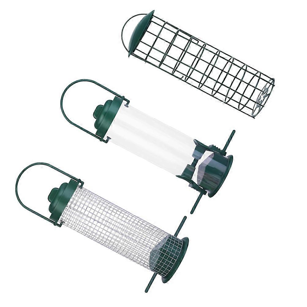 Hanging Plastic Bird Feeder for Garden Use Bird Feeding 3Pcs