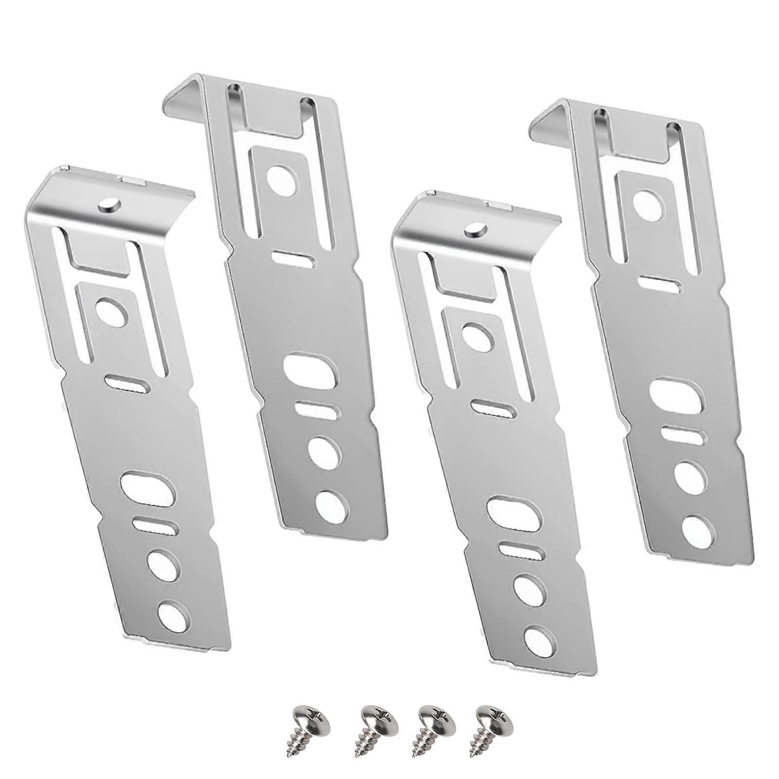 4 Pack Dishwasher Mounting Bracket Kit Replacement for GE Hotpoint, Stainless Steel Countertop Clips