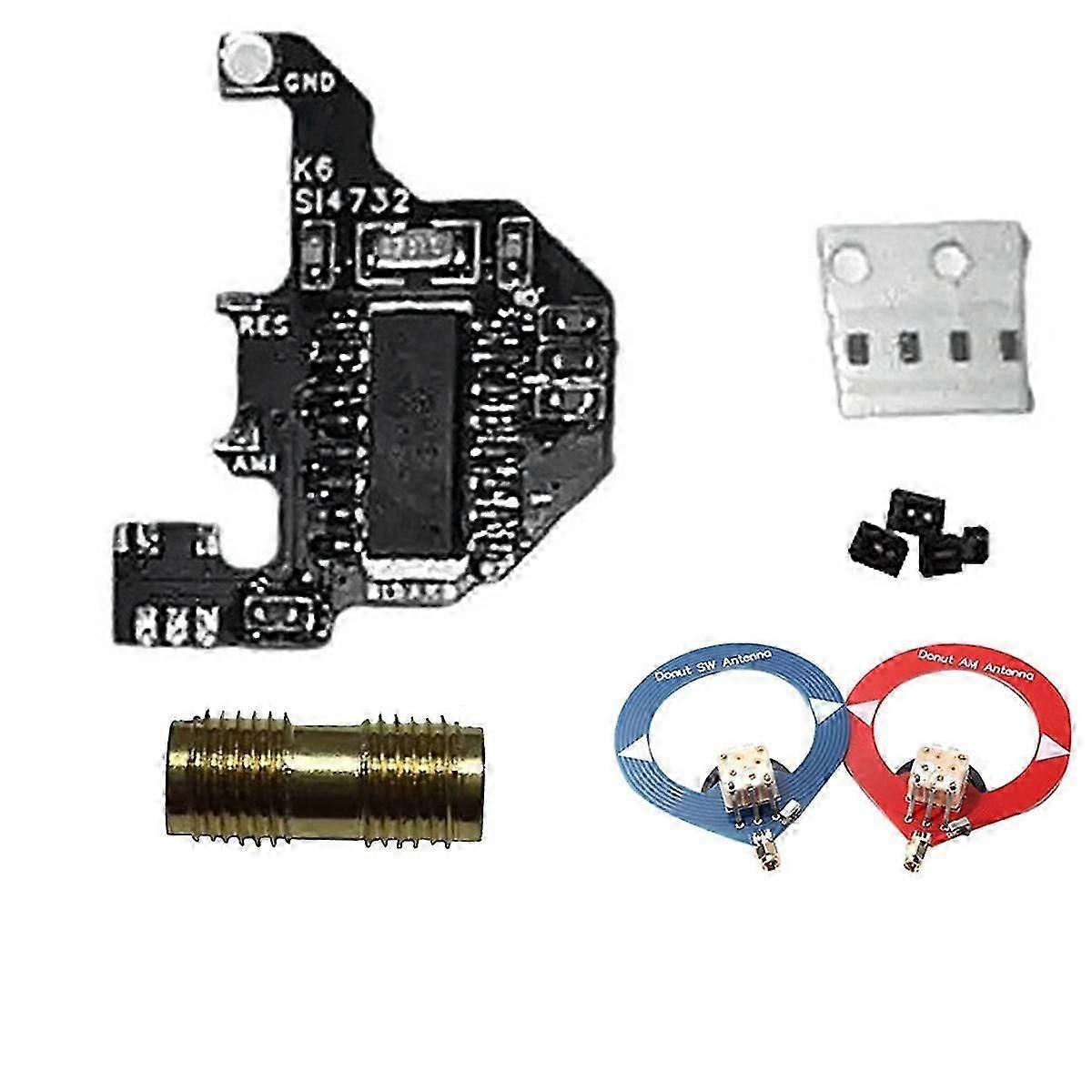 SI4732 Shortwave Modification Module+2XDonut Antenna+Programming Cable for UVK5/UVK6 DIY Shortwave Module Kit