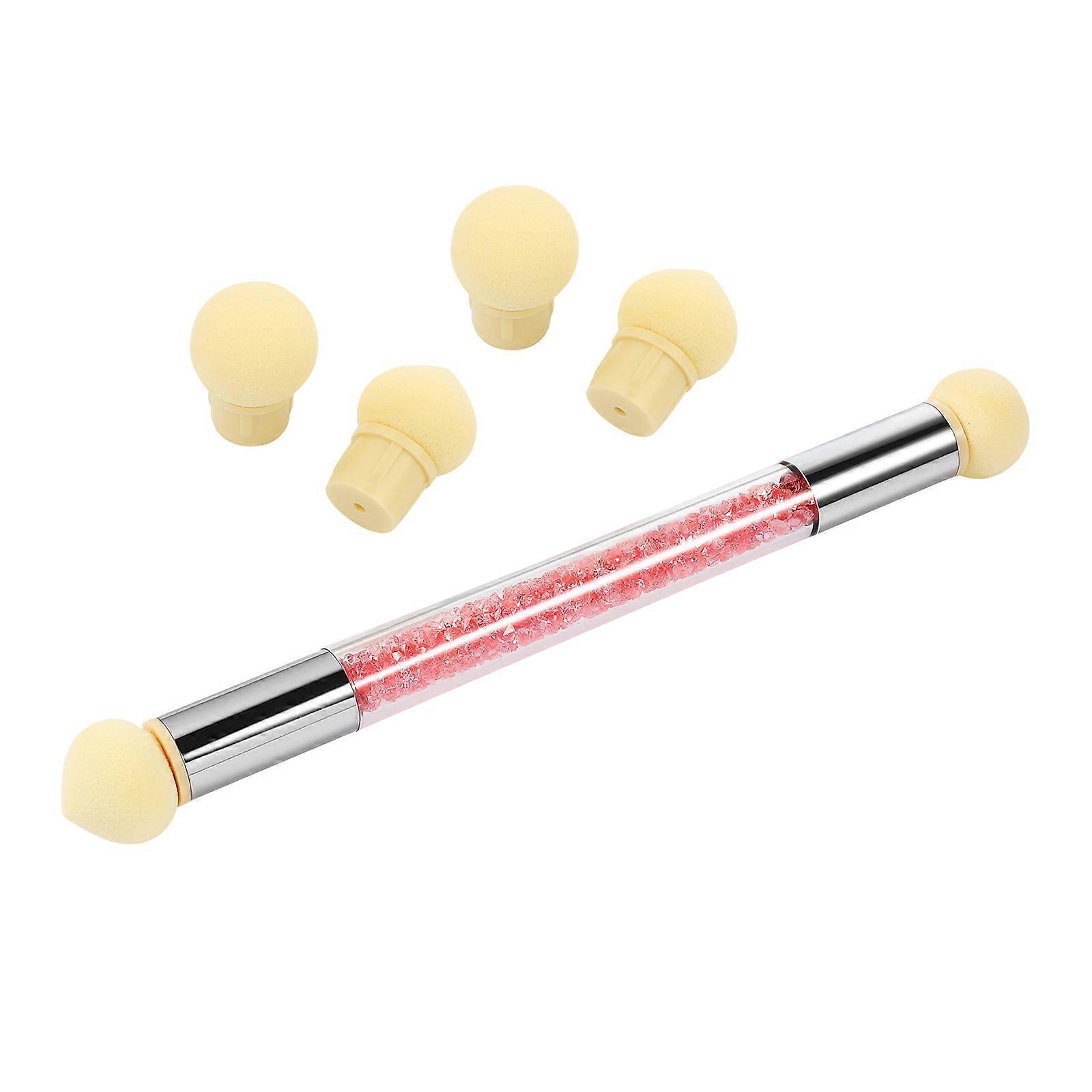 Double Headed Nail Art Sponge Pen Manicure Coloring Brush 1Set