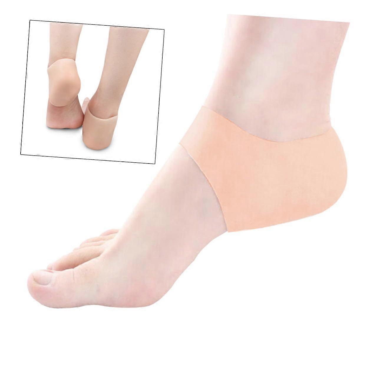 Heel Protector Socks with Gel Heel Sleeves for Deep Hydration and Cracked Heel