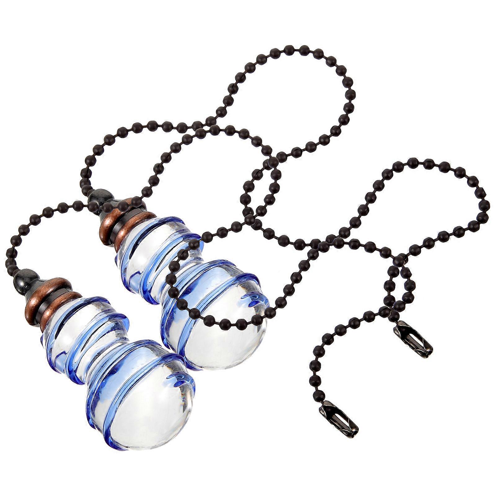2Pcs Ceiling Fan Pull Chain Ornaments Blue for Hanging Decoration