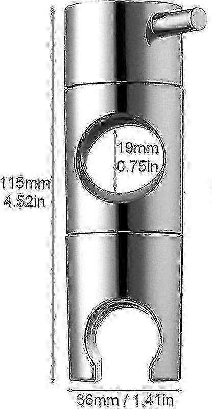 2025 Shower Head Bracket, Shower Head Holders Replacement Shower Riser Rail (size:19mm)