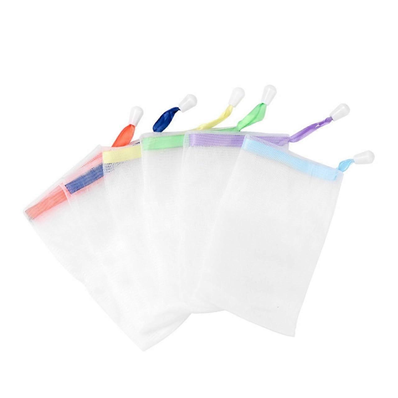 Soap Saver Bag with Exfoliating Mesh, Drawstring Pouch for Shower and Bubble Foam